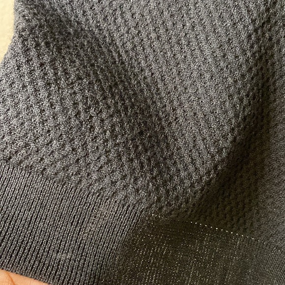 Ted Baker Quarter Zip Wool Blend Pullover Black Long Sleeve Men's Sweater 4(L) - Picture 8 of 14